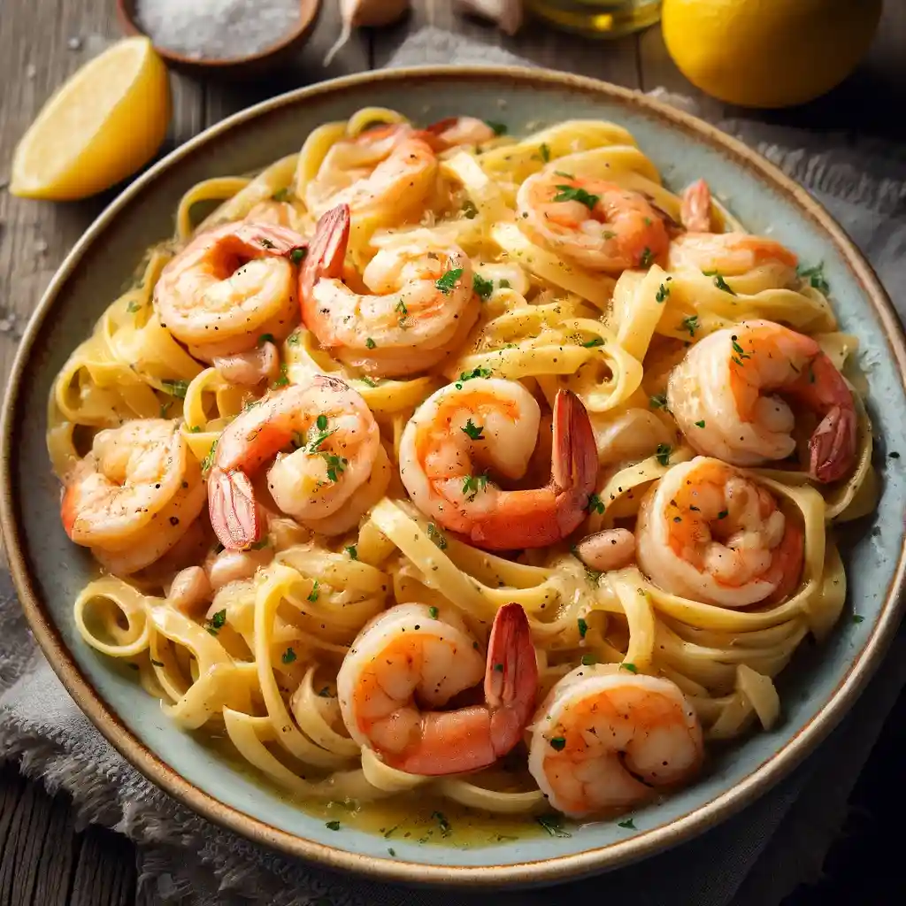 Lemon Garlic Butter Shrimp Pasta